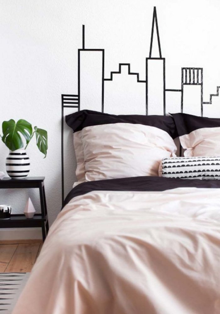 decoracao com fita isolante cabeceira cidade 5