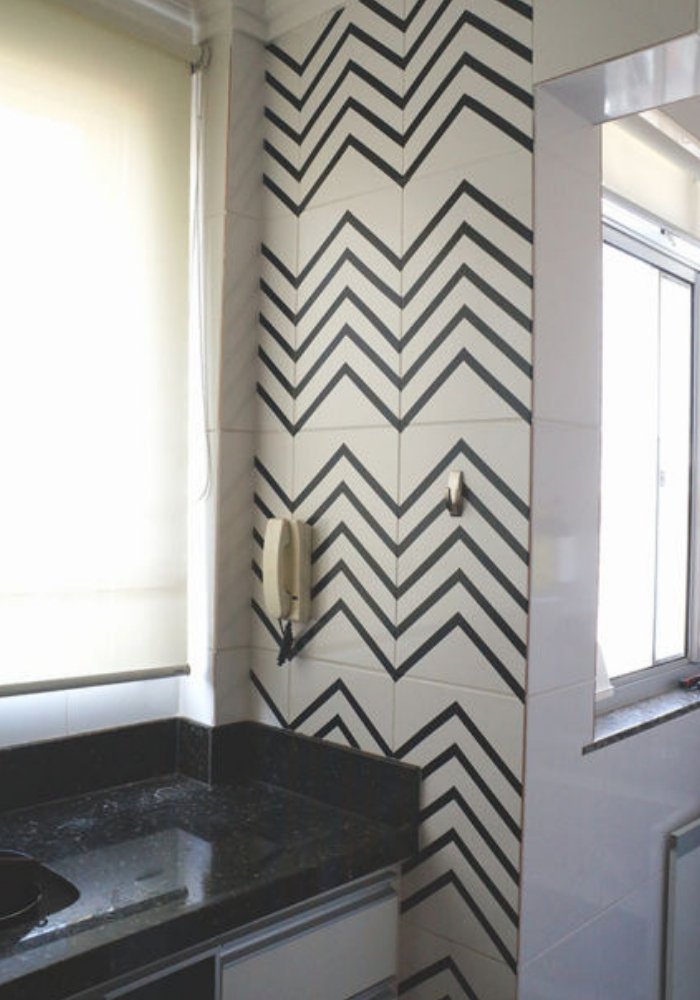 decoracao com fita isolante cozinha 16