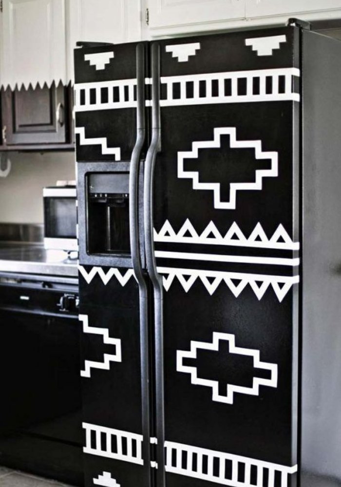 decoracao com fita isolante geladeira 9