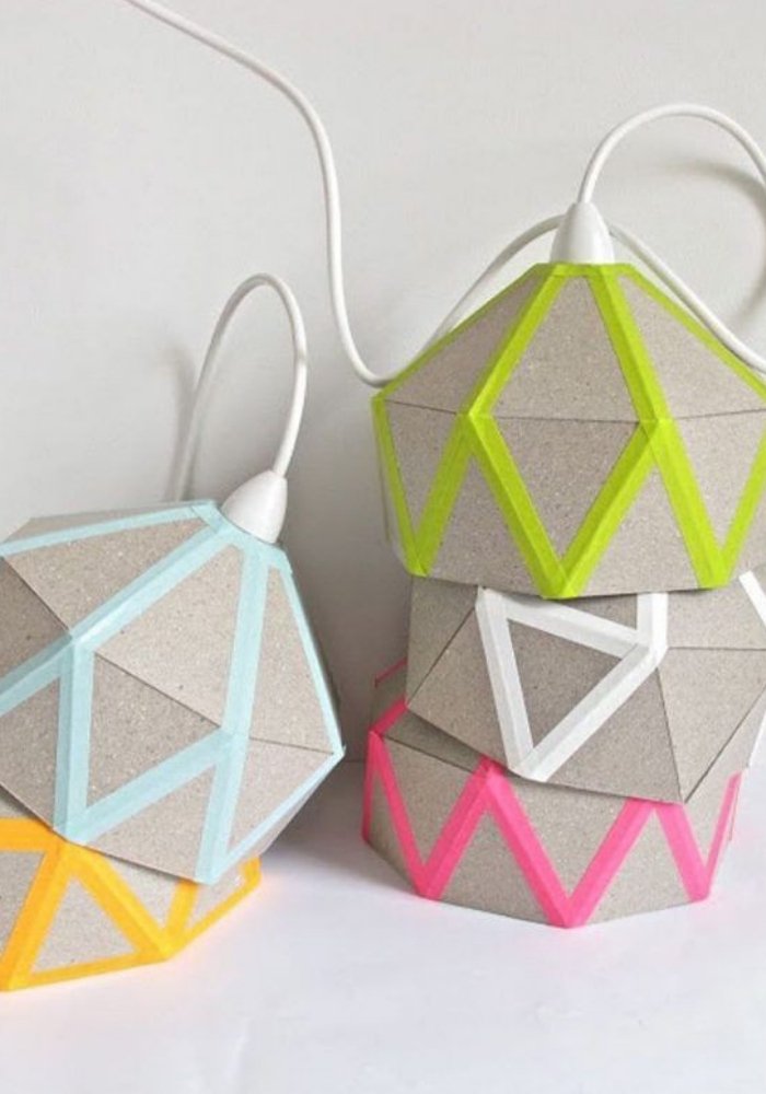 decoracao com fita isolante luminaria 4